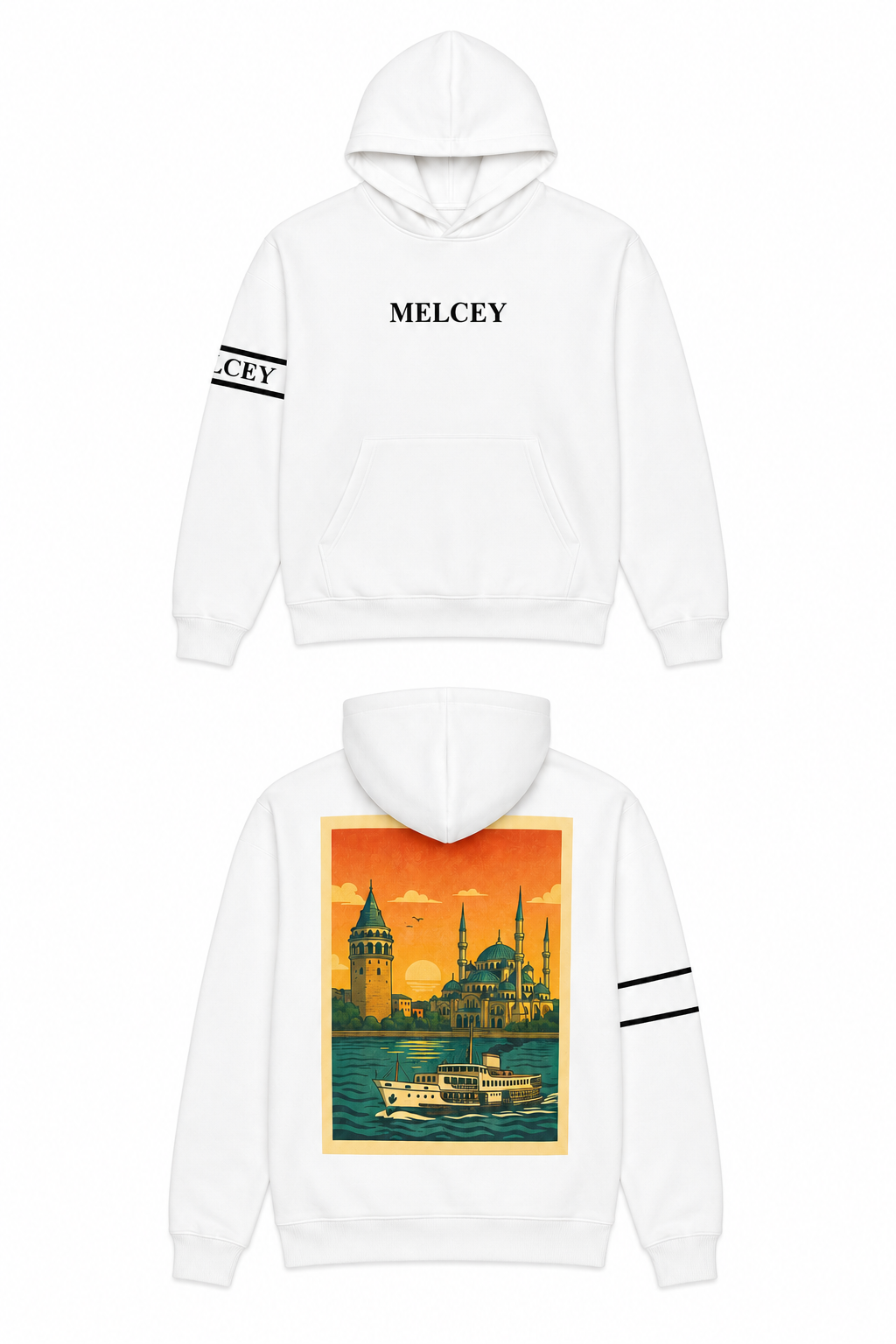 MELCEY Istanbul Hoodie White