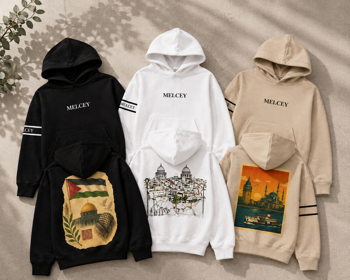 MELCEY Backprint Hoodie's