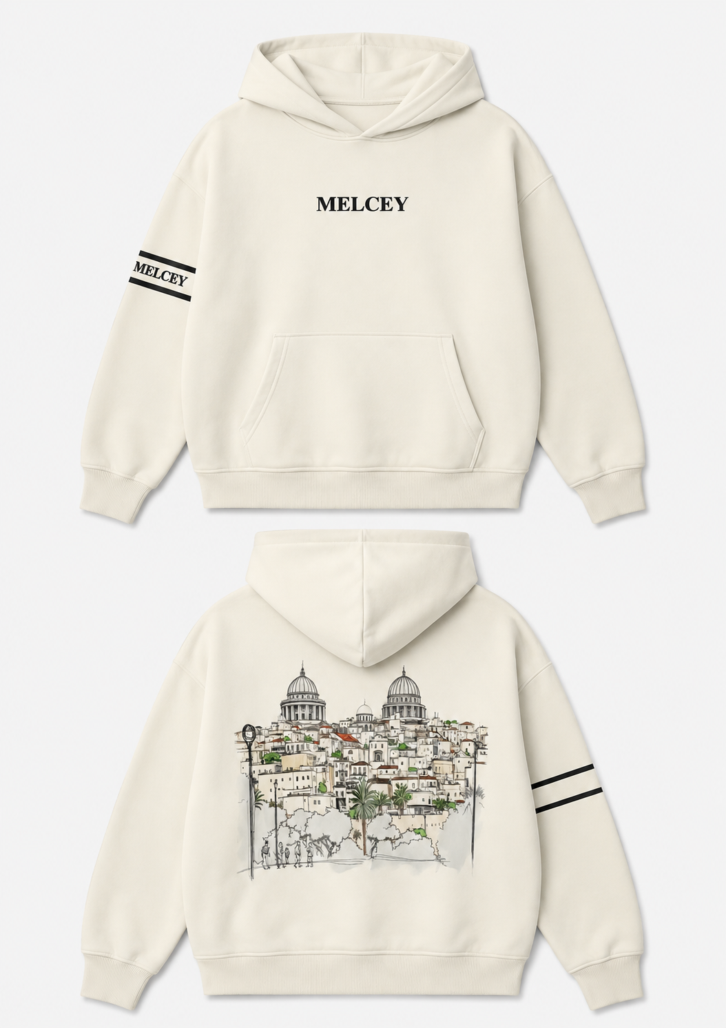 MELCEY Middle Eastern Hoodie – White