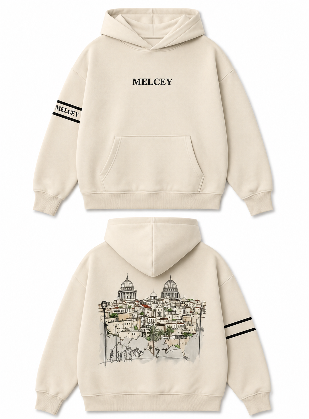 MELCEY Middle Eastern Hoodie Beige