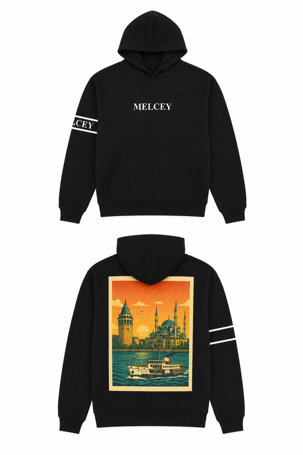 MELCEY Istanbul Hoodie Black