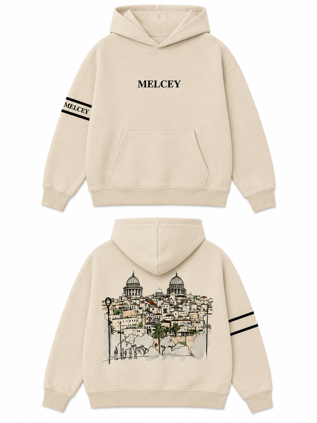 MELCEY Middle Eastern Hoodie Beige