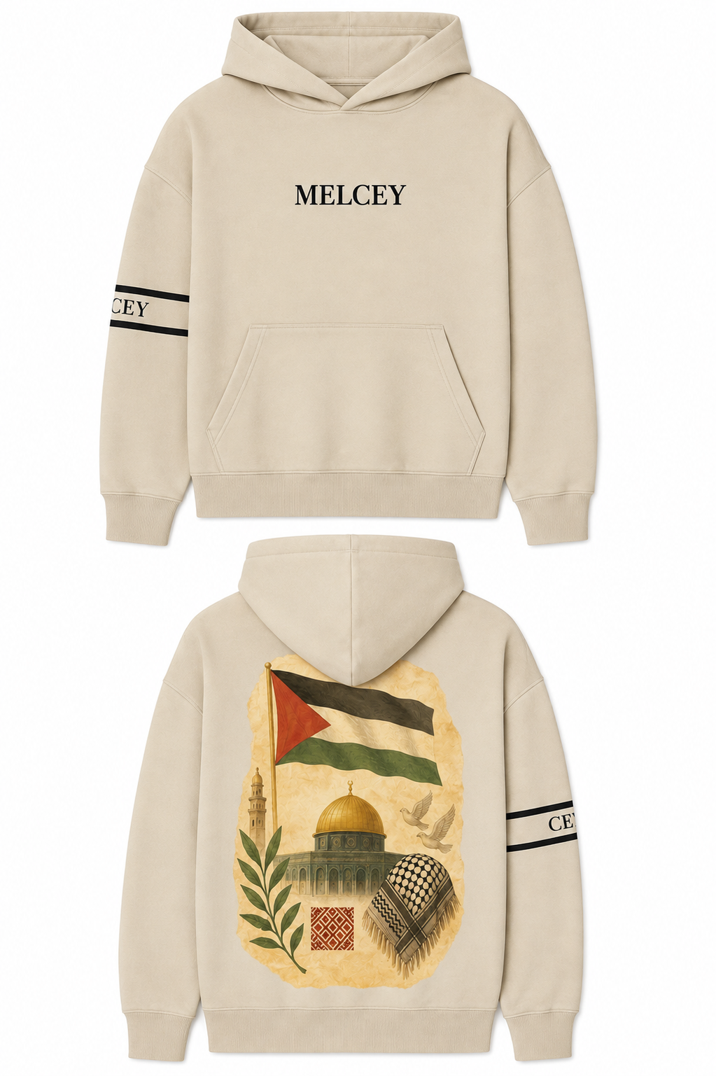 MELCEY Palestina Hoodie Beige