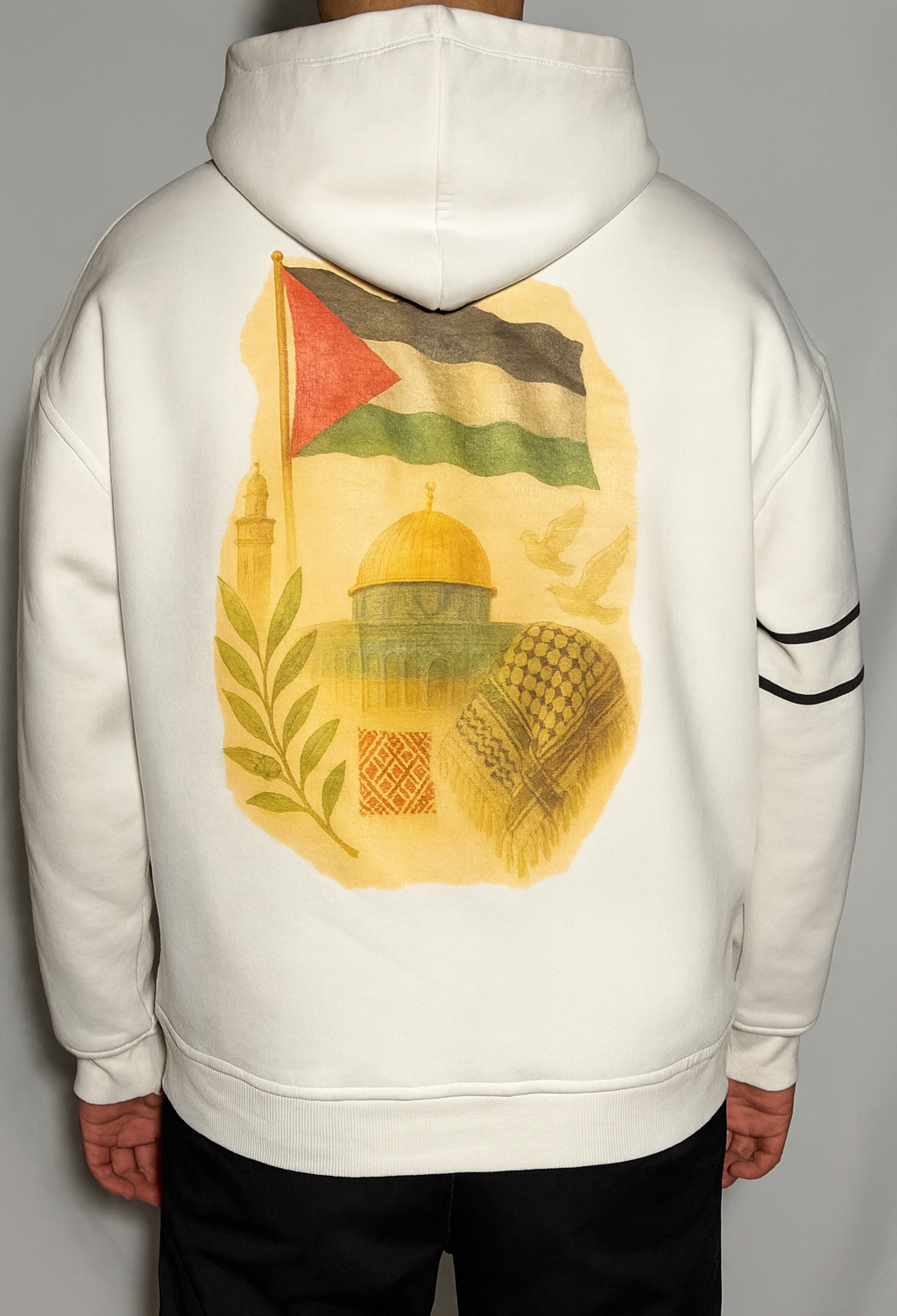 Hoodie Palestina White